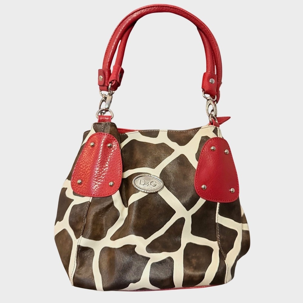 Faux Leather Y2K Cow Print Red Shoulder Bag Purse Vintage Slouchy
